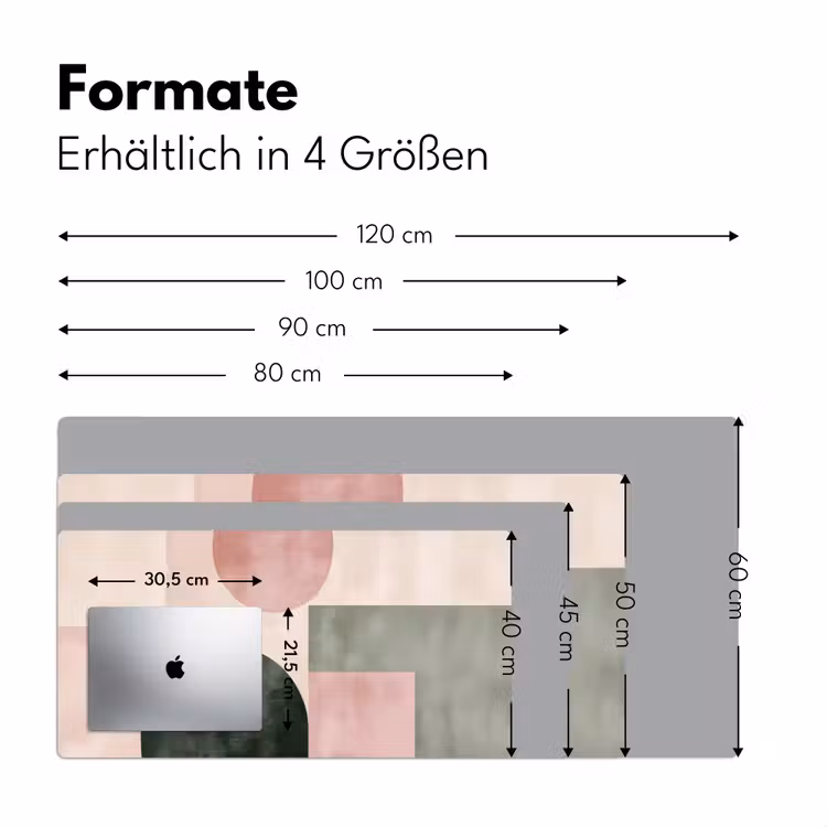 Vormen - Abstract - Cirkel - Zwart Muismat XXL klein -ysfeer5_duits