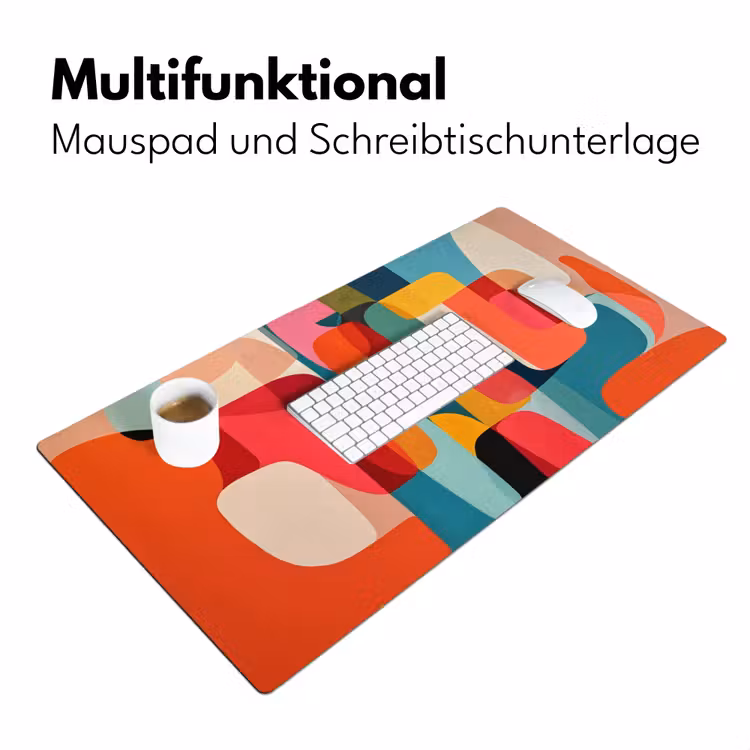 Vormen - Kleurrijk - Abstract - Vlakken Muismat XXL klein -ysfeer4_duits