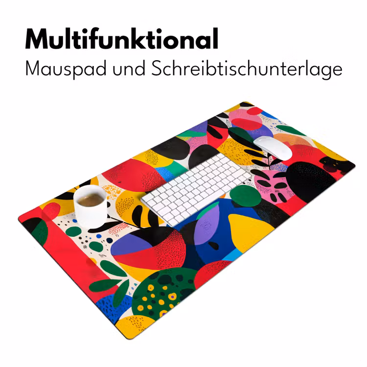 Vormen - Stippen - Kleurrijk Muismat XXL klein -ysfeer4_duits