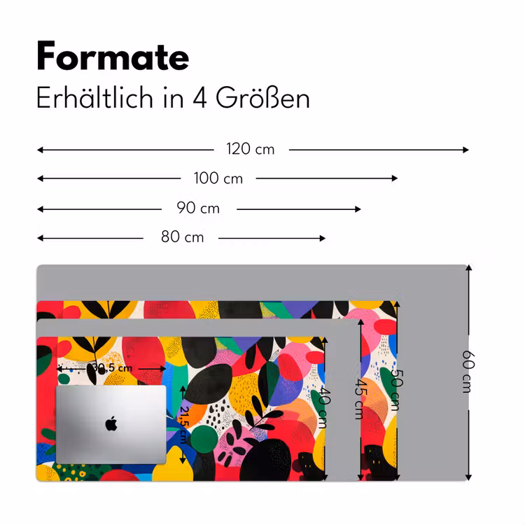 Vormen - Stippen - Kleurrijk Muismat XXL klein -ysfeer5_duits