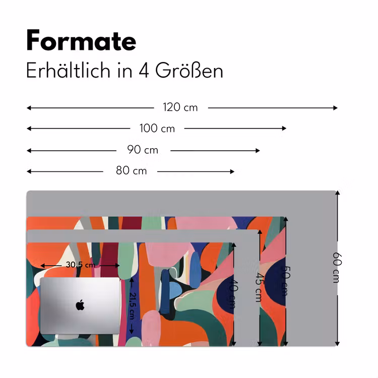 Vormen - Ritmisch - Kleuren - Abstract Muismat XXL klein -ysfeer5_duits