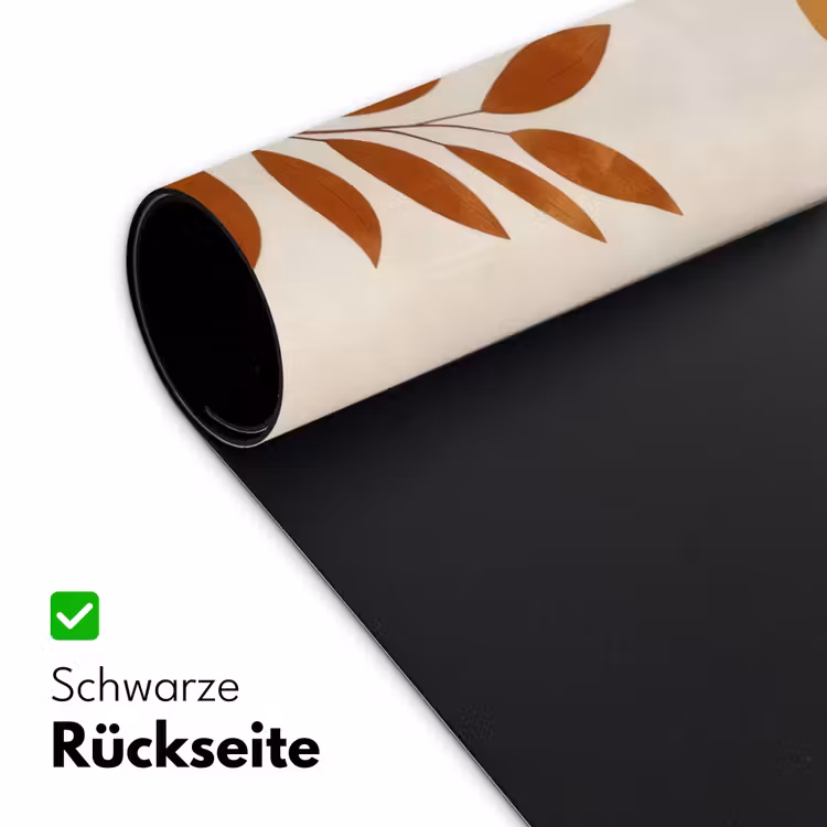 Vormen - Rond - Bladeren - Beige Muismat XXL klein -ysfeer2_duits