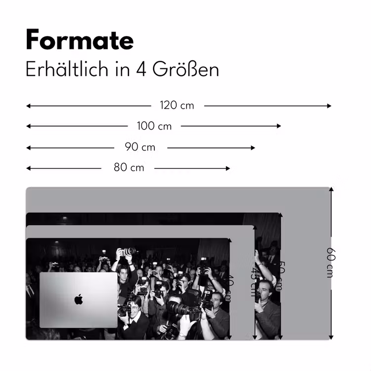 Fotografen - Menigte - Flitsers - Journalistiek Muismat XXL klein -ysfeer5_duits