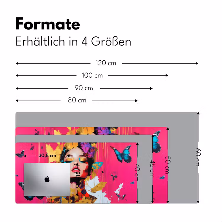 Vrouw - Abstract - Kleurrijk Muismat XXL klein -ysfeer5_duits