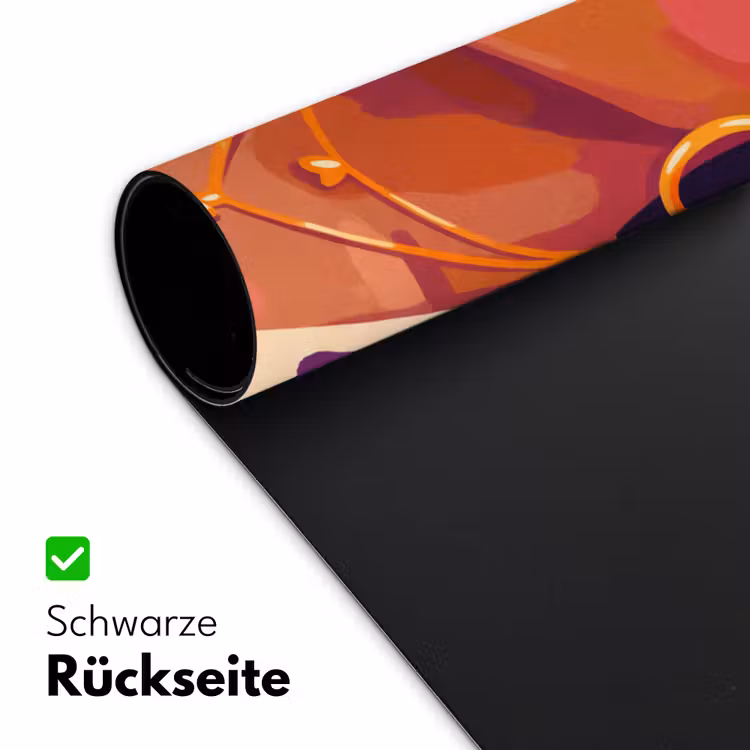 Schreibtischunterlage - Frau – Champagner – Party – Modern – Orange - Vrouw - Champagne - Feest - Modern - Oranje Muismat XXL klein