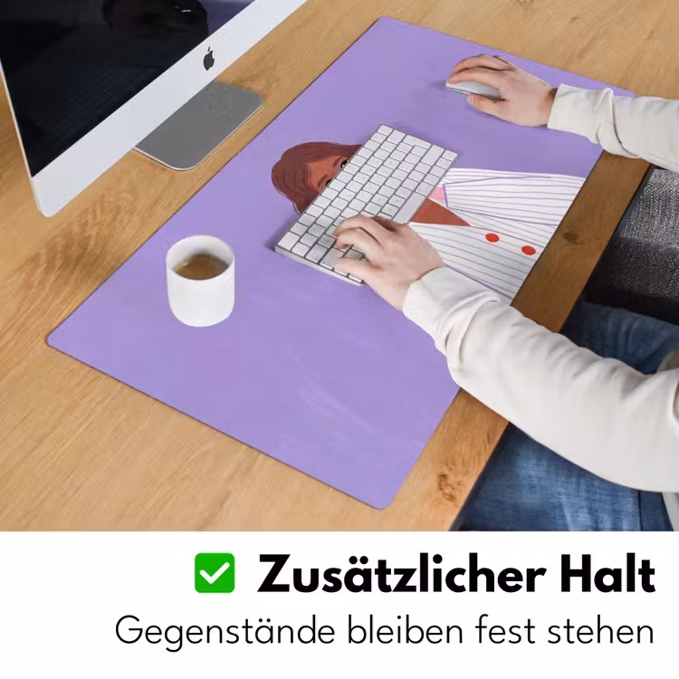 Schreibtischunterlage - Frau – Gesicht – Menschen – Abstrakt – Bunt - Vrouw - Gezicht - Mensen - Abstract - Kleurrijk Muismat XXL klein