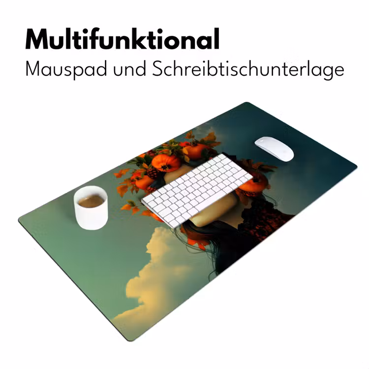 Vrouw - Granaatappel - Herfst - Zonnebril Muismat XXL klein -ysfeer4_duits