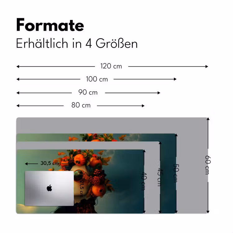 Vrouw - Granaatappel - Herfst - Zonnebril Muismat XXL klein -ysfeer5_duits