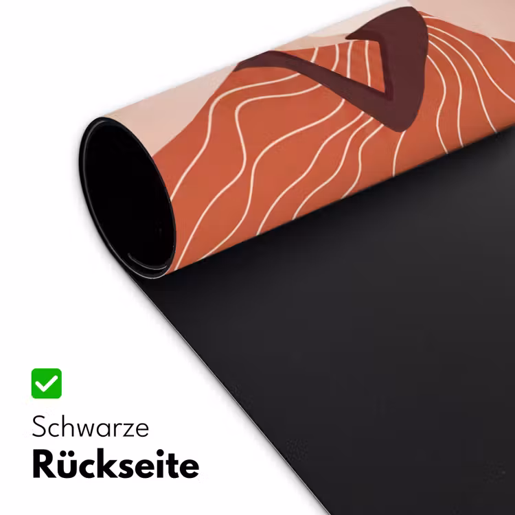 Schreibtischunterlage - Frau – Hut – Porträt – Modern – Beige - Vrouw - Hoed - Portret - Modern - Beige Muismat XXL klein