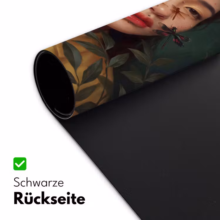 Vrouw - Insecten - Natuur - Portret - Groen Muismat XXL klein -ysfeer2_duits