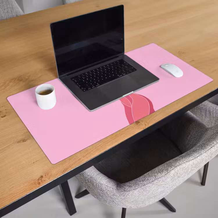 Schreibtischunterlage - Frau – Körper – Abstrakt – Rosa - Vrouw - Lichaam - Abstract - Roze Muismat XXL klein