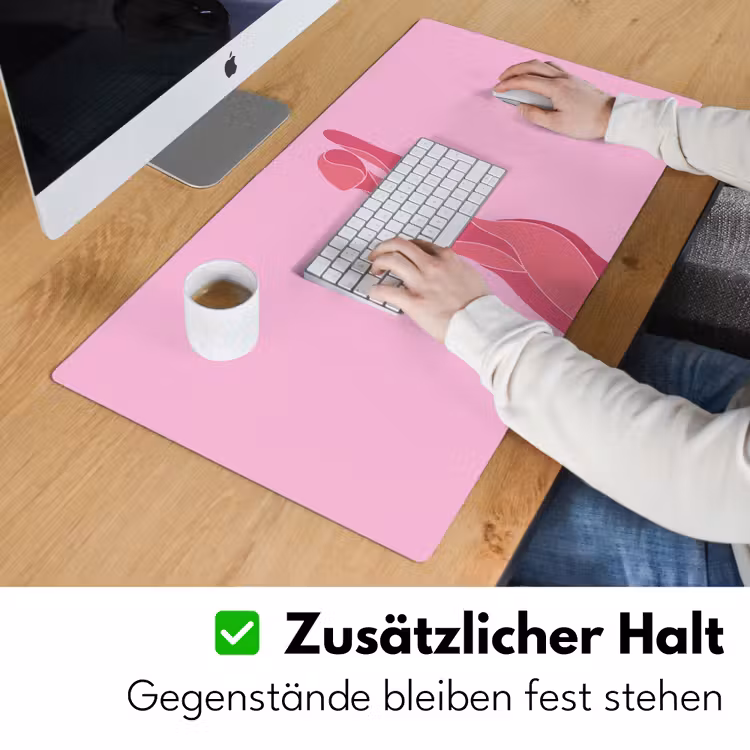 Schreibtischunterlage - Frau – Körper – Abstrakt – Rosa - Vrouw - Lichaam - Abstract - Roze Muismat XXL klein