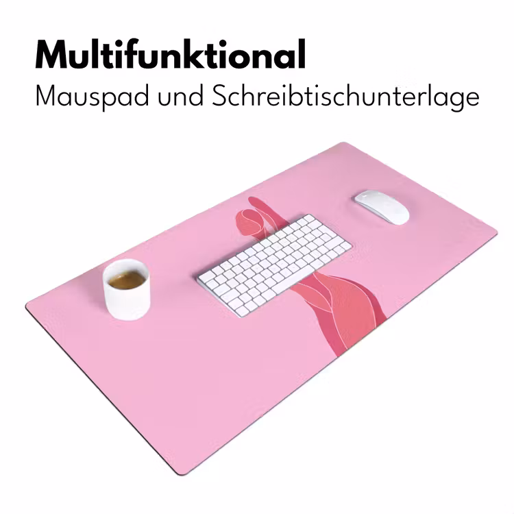 Schreibtischunterlage - Frau – Körper – Abstrakt – Rosa - Vrouw - Lichaam - Abstract - Roze Muismat XXL klein