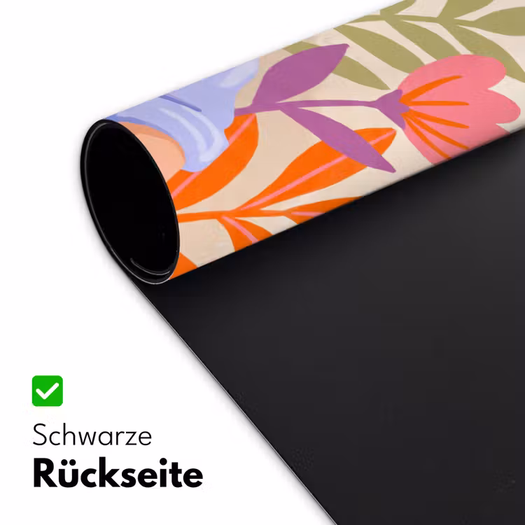 Schreibtischunterlage - Frau – Lesen – Zuhause – Modern – Blumen - Vrouw - Lezen - Thuis - Modern - Bloemen Muismat XXL klein
