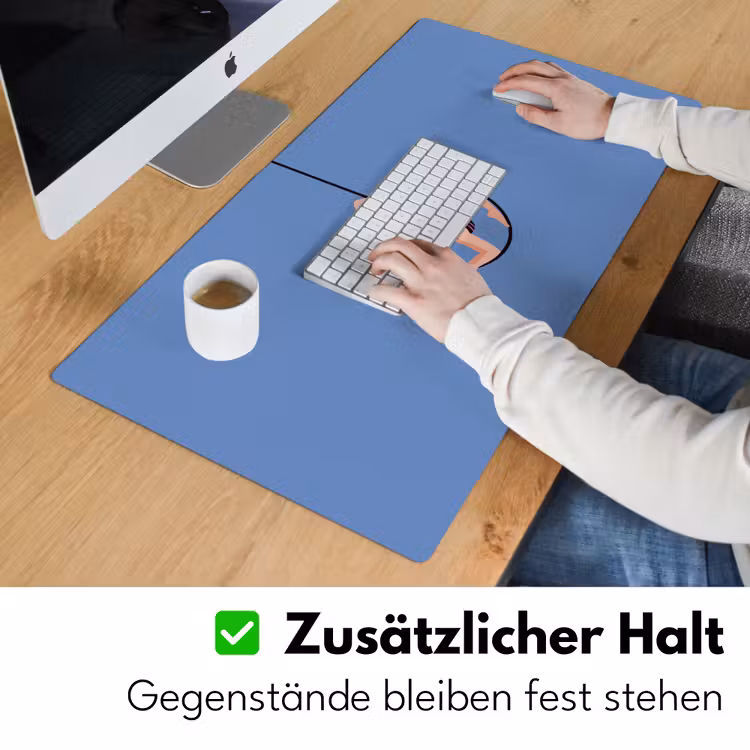 Schreibtischunterlage - Frau – Luftreifen – Art déco – Illustration – Blau — 3