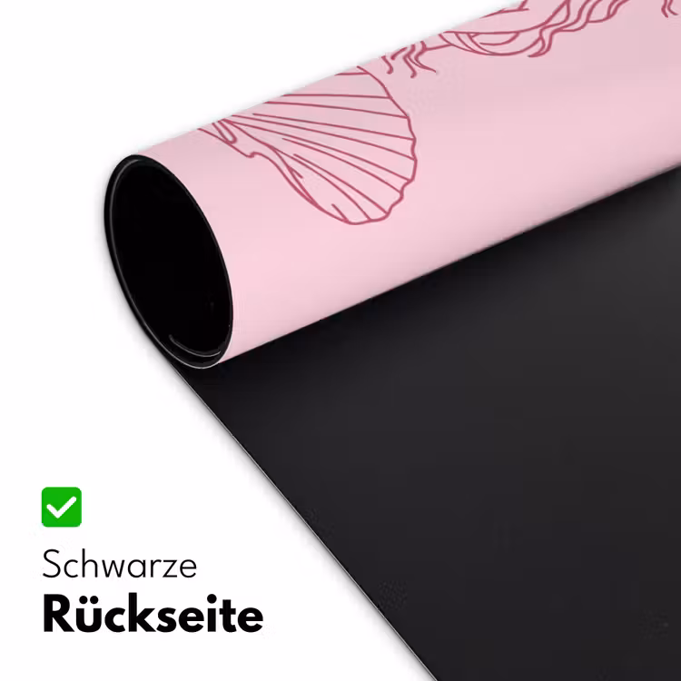 Schreibtischunterlage - Frau – Muschel – Kunst – Strichzeichnung – Rosa — 2