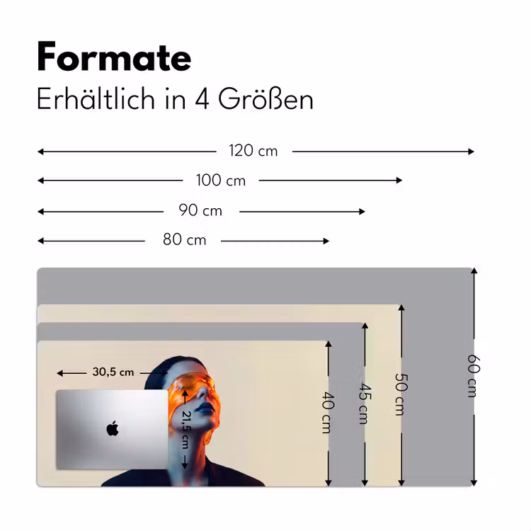 Vrouw - Oranje - Abstract - Modern - Kleurrijk Muismat XXL klein -ysfeer5_duits
