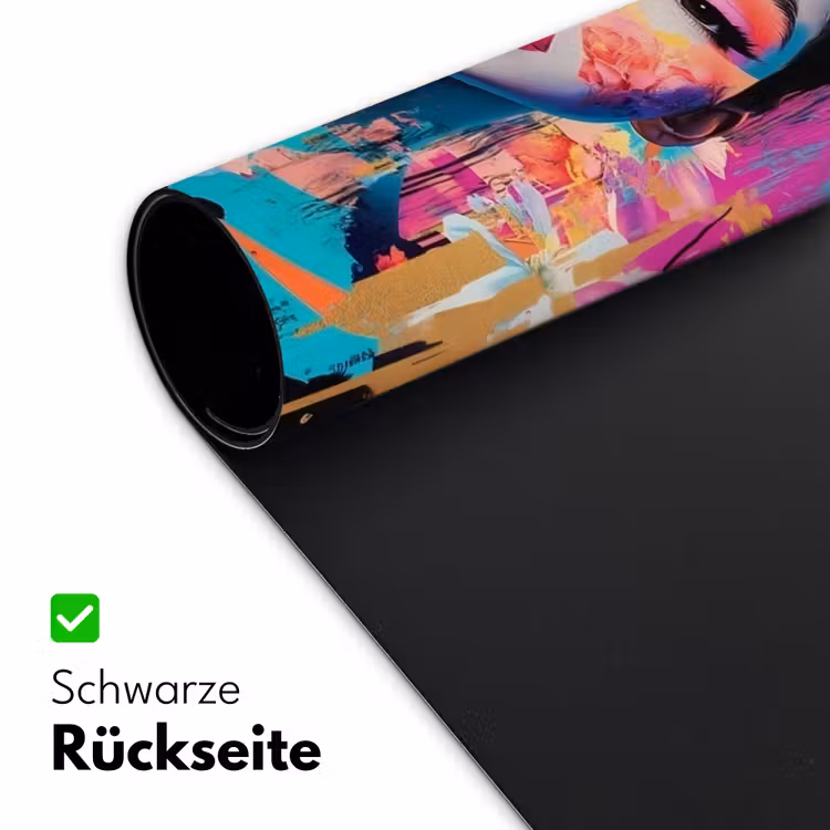 Vrouw - Portret - Abstract - Paars Muismat XXL klein -ysfeer2_duits