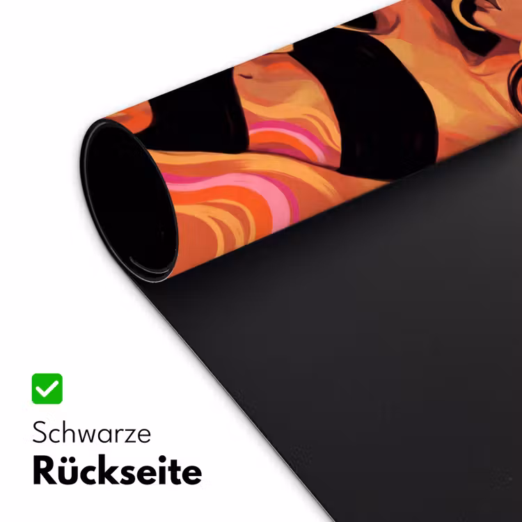 Schreibtischunterlage - Frau – Porträt – Abstrakt – Modern – Farbenfroh - Vrouw - Portret - Abstract - Modern - Kleurrijk Muismat XXL klein