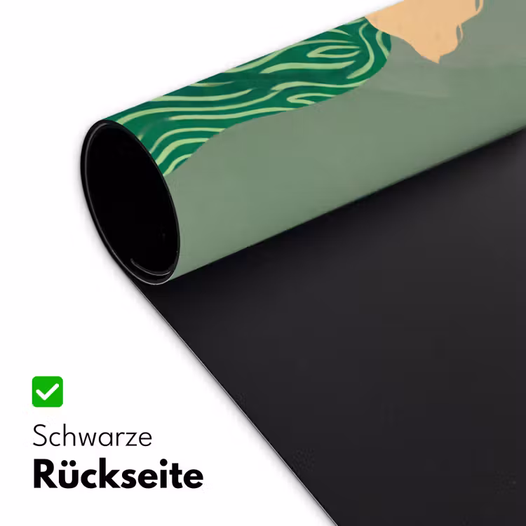 Schreibtischunterlage - Frau – Porträt – Illustration – Modern – Grün - Vrouw - Portret - Illustratie - Modern - Groen Muismat XXL klein