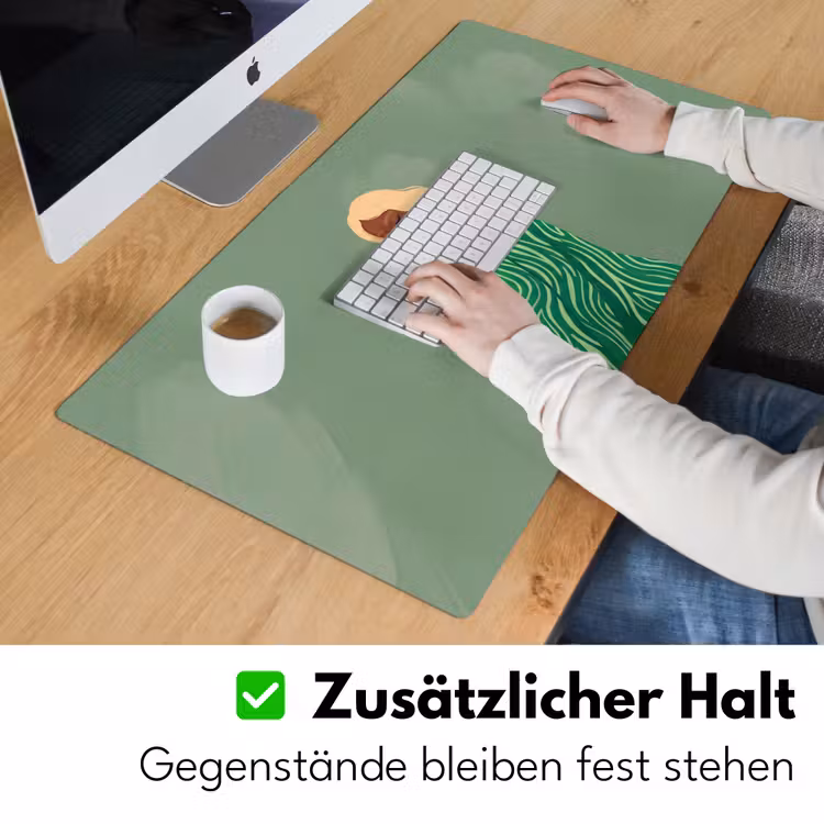 Schreibtischunterlage - Frau – Porträt – Illustration – Modern – Grün - Vrouw - Portret - Illustratie - Modern - Groen Muismat XXL klein