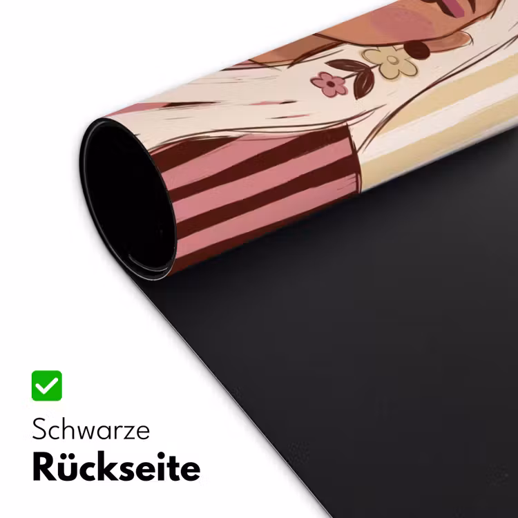 Schreibtischunterlage - Frau – Porträt – Illustration – Modern – Rosa - Vrouw - Portret - Illustratie - Modern - Roze Muismat XXL klein