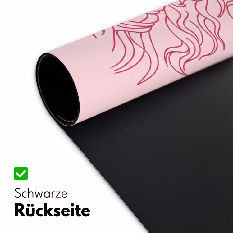 Schreibtischunterlage - Frau – Porträt – Klassisch – Strichzeichnung – Rosa - Vrouw - Portret - Klassiek - Line-art - Roze Muismat XXL klein