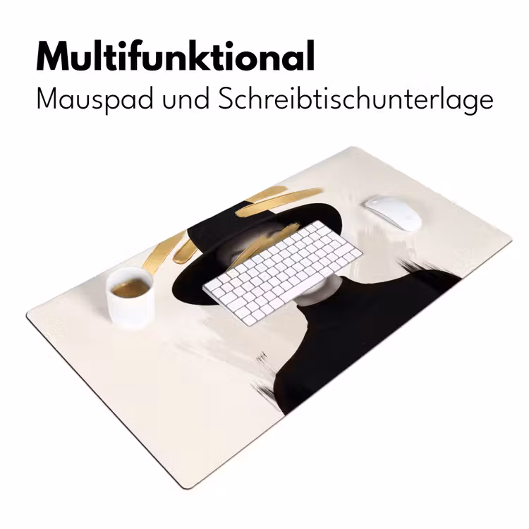 Vrouw - Portret - Modern - Goud - Kunst Muismat XXL klein -ysfeer4_duits