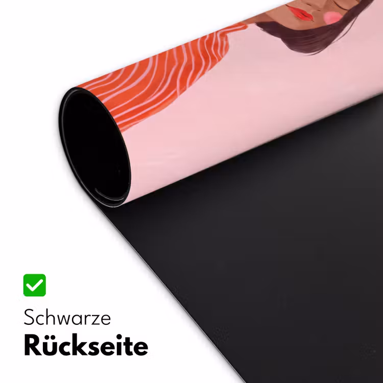 Schreibtischunterlage - Frau – Porträt – Modern – Kunst – Rosa - Vrouw - Portret - Modern - Kunst - Roze Muismat XXL klein