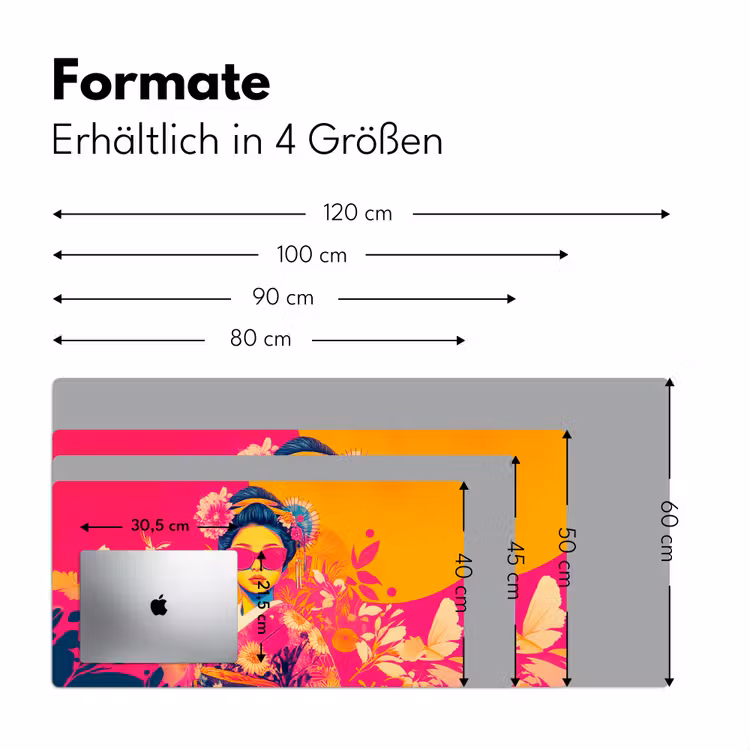 Vrouw - Zonnebril - Abstract - Oranje Muismat XXL klein -ysfeer5_duits
