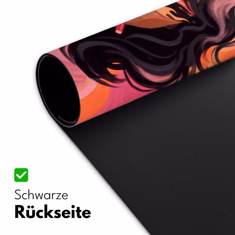 Schreibtischunterlage - Frau – Sonnenbrille – Modern – Porträt – Orange - Vrouw - Zonnebril - Modern - Portret - Oranje Muismat XXL klein