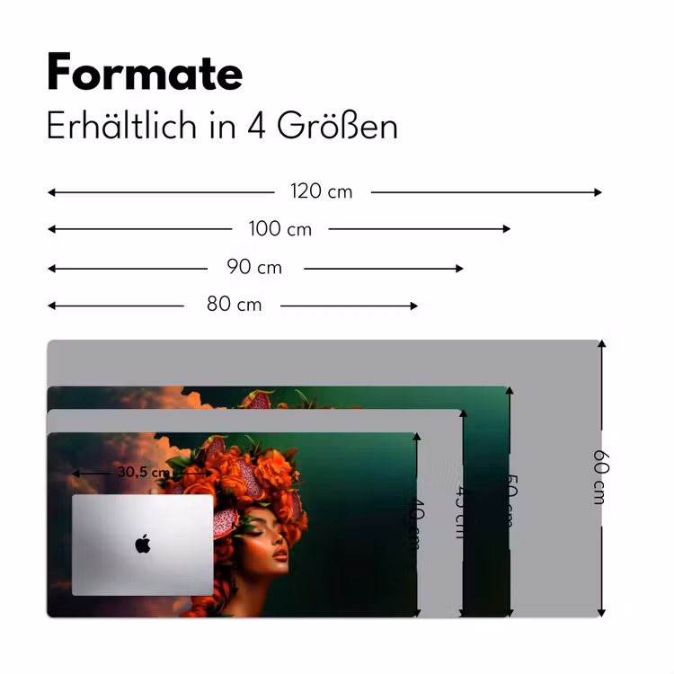 Vrouw - Drankenfruit - Rozen Muismat XXL klein -ysfeer5_duits
