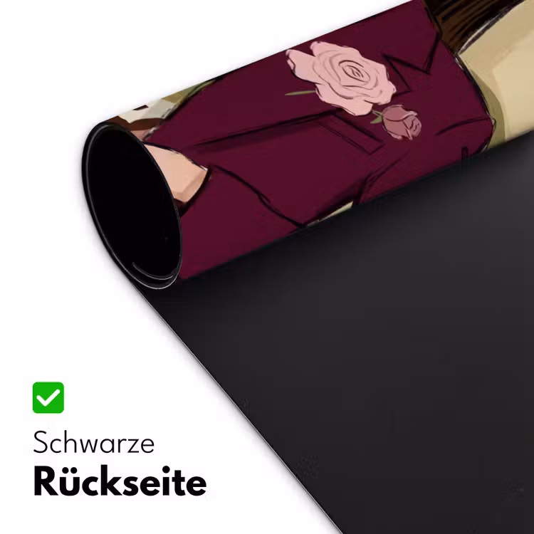 Schreibtischunterlage - Frau – Wein – Porträt – Mode – Modern - Vrouw - Wijn - Portret - Mode - Modern Muismat XXL klein
