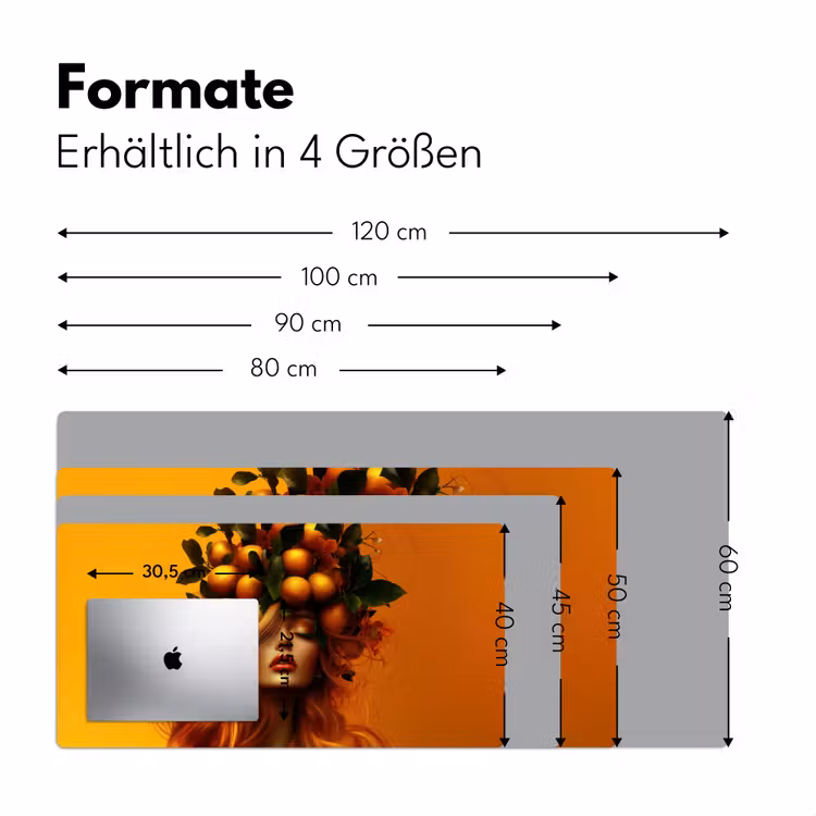 Vrouw - Citroenen - Bloesem - Geel Muismat XXL klein -ysfeer5_duits
