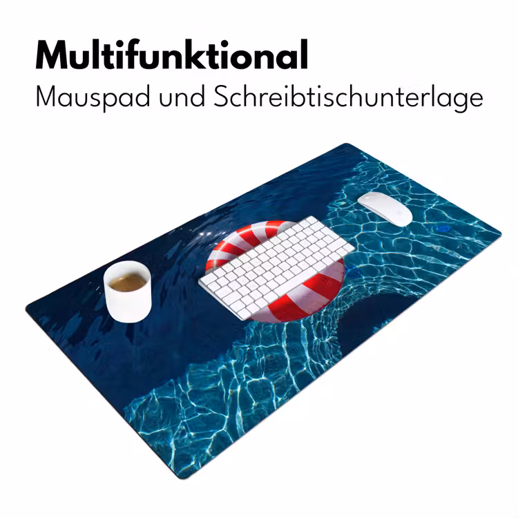 Schreibtischunterlage - Freizeit – Wasser – Sommer – Rot – Weiß - Recreatie - Water - Zomer - Rood - Wit Muismat XXL klein