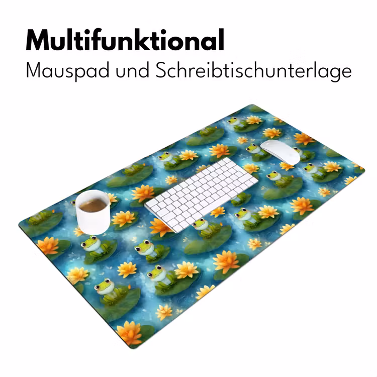 Kikker - Lelies - Groen Muismat XXL klein 681 -ysfeer4_duits
