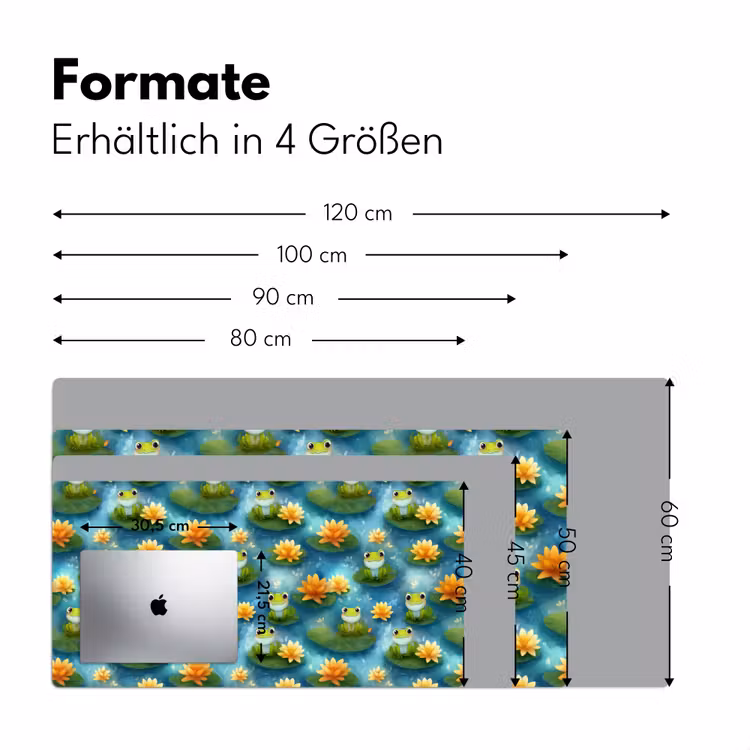 Kikker - Lelies - Groen Muismat XXL klein 681 -ysfeer5_duits