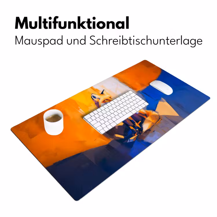 Vos - Oranje - Vormen - Abstract Muismat XXL klein -ysfeer4_duits
