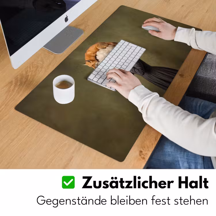 Vos - Surrealistisch - Groen Muismat XXL klein -ysfeer3_duits
