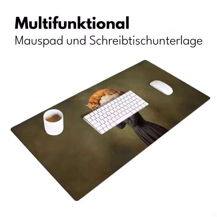 Vos - Surrealistisch - Groen Muismat XXL klein -ysfeer4_duits
