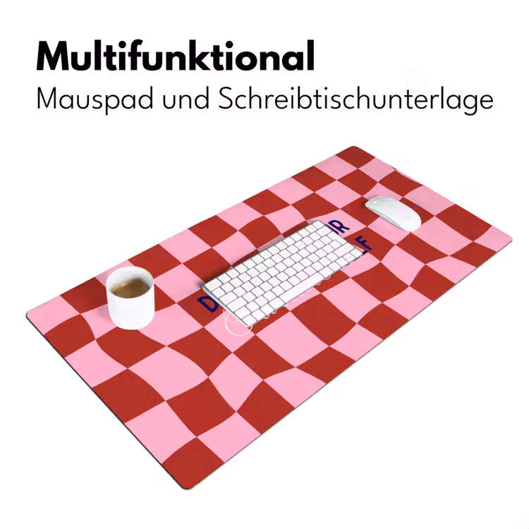 Furture - Geblokt - Rood Muismat XXL klein -ysfeer4_duits