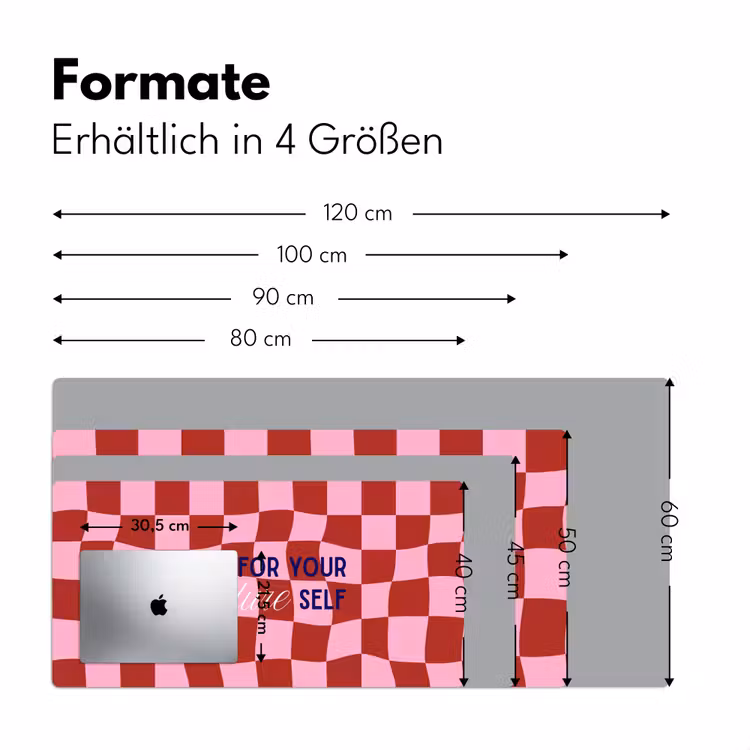 Furture - Geblokt - Rood Muismat XXL klein -ysfeer5_duits
