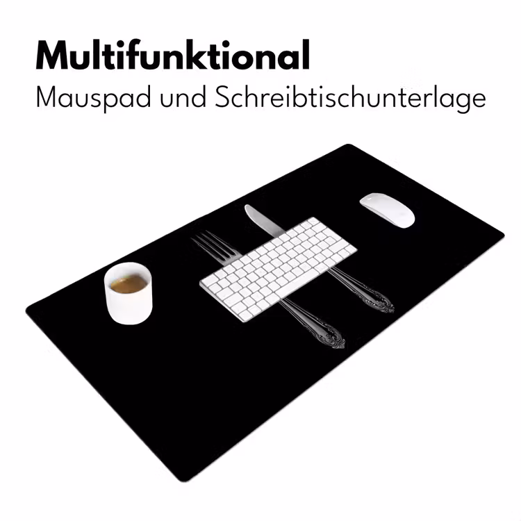 Vork - Mes - Zilver Muismat XXL klein -ysfeer4_duits