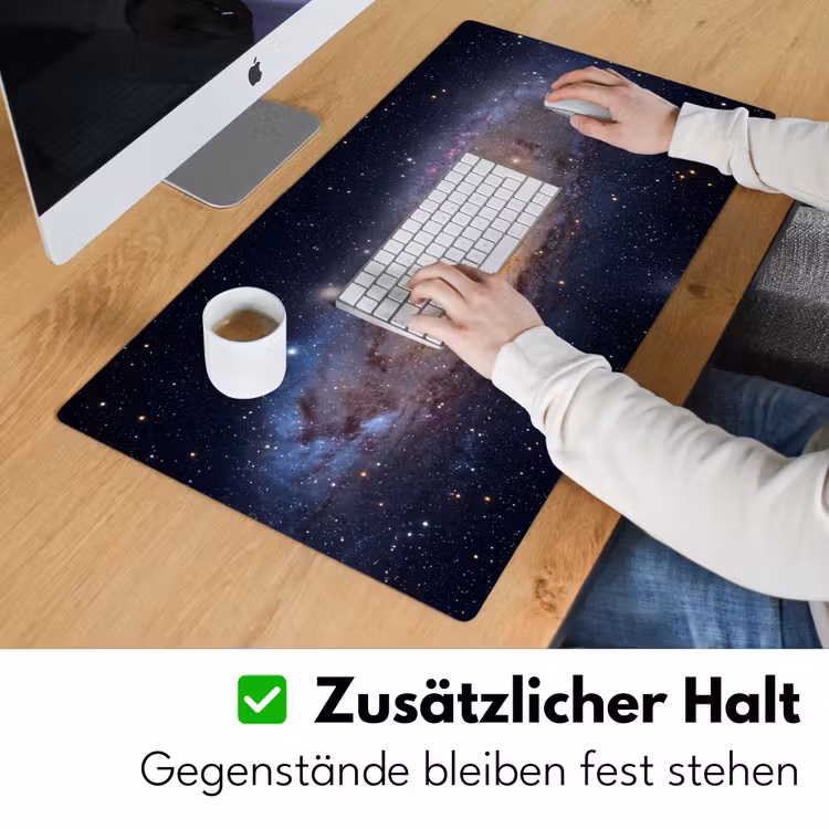Schreibtischunterlage - Galaxie – Weltraum – Kosmos - Sterrenstelsel - Ruimte - Kosmos Muismat XXL klein