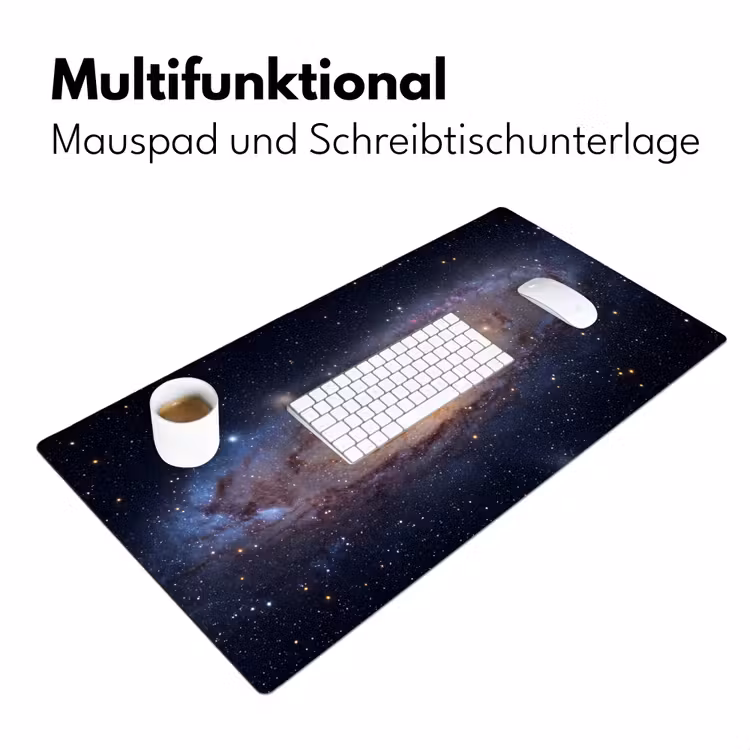 Schreibtischunterlage - Galaxie – Weltraum – Kosmos - Sterrenstelsel - Ruimte - Kosmos Muismat XXL klein