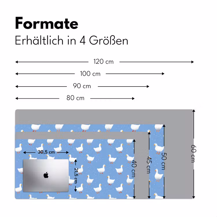 Ganzen - Elegant - Blauw Muismat XXL klein 681 -ysfeer5_duits