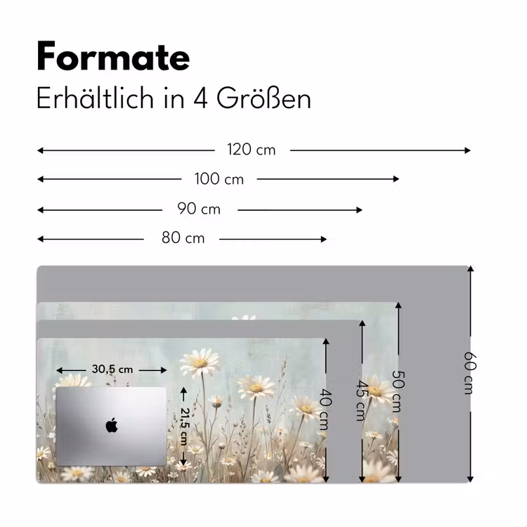 Madelief - Illustratie - Wit Muismat XXL klein -ysfeer5_duits