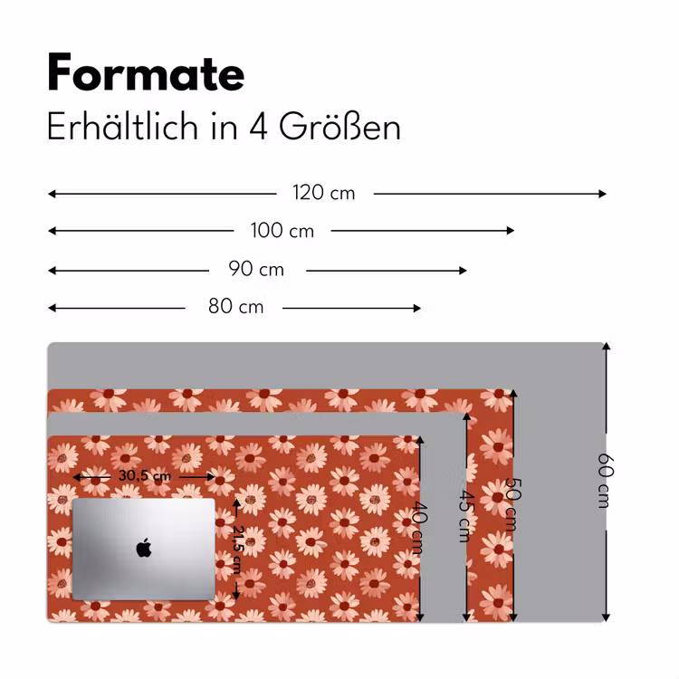 Madelief - Retro - Terracotta Muismat XXL klein 681 -ysfeer5_duits