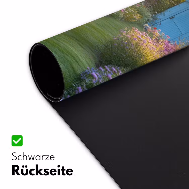 Tuinhuisje - Blauw - Bloemen Muismat XXL klein -ysfeer2_duits