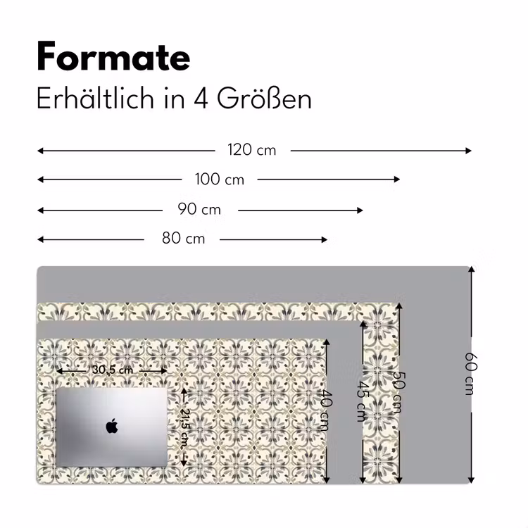Floraal - Patroon - Kleurrijk Muismat XXL klein 681 -ysfeer5_duits